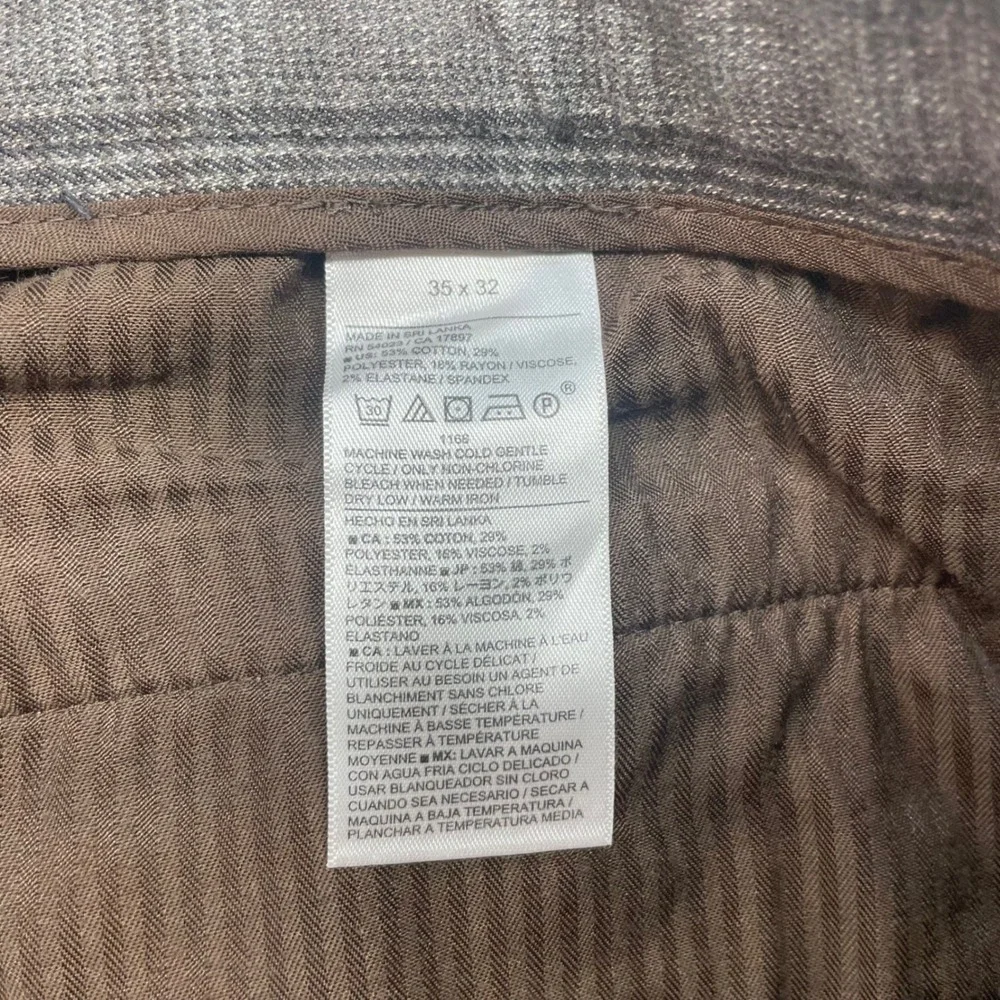 Banana Republic Pants Lot of 2 Mens 35x32 Plaid Slim-Tapered Ankle Stretch